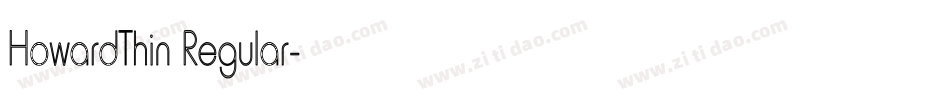HowardThin Regular字体转换